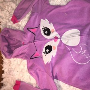 Girls fox pajama onesie